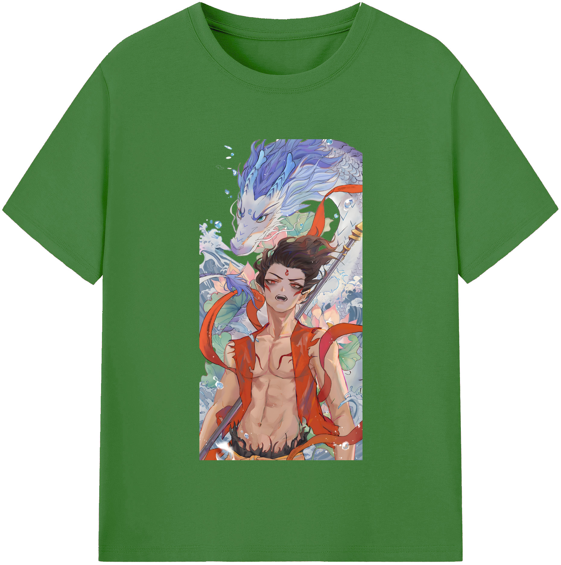 （画像用） Ne Zha 2 ナタ 魔童の大暴れ レディースカジュアルプリントTシャツ（綿100％）